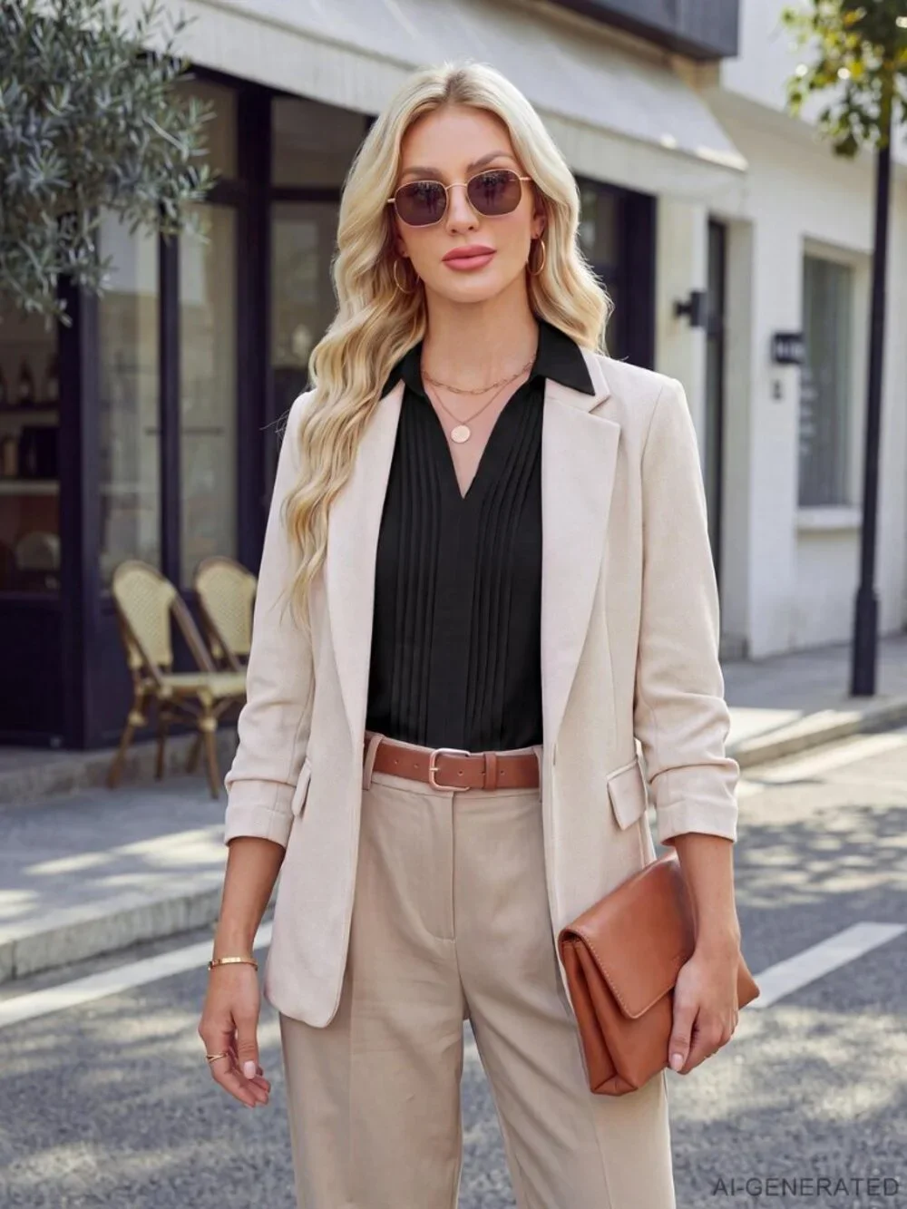 Womens Dressy Casual Blouses Long Sleeve Business Work Tops_3